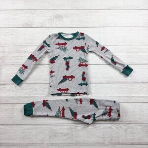 Carter’s Holiday Christmas Truck and Tree Print Ribbed Pajamas